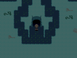 Mysterious cave in the depths of the marsh.