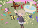 #744 - "Reaching for nature", by renami - Enter the Butterfly Garden for the first time.