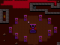 The room before the cave, with differently colored totems and a different layout in versions 0.08 and 0.09.