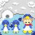 Urotsuki with the Penguin Effect as seen in Kura Puzzle #29
