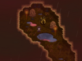 A Teleport Rune leading to a bed.