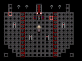 Hazardous spike traps and rotating spikes around the boss of the Dungeon