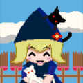 The Witch holding her cat in Kura Puzzle #77.