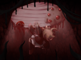 #740 - "deep red descent", by cosmiixsoda - Enter the Hellish Bloody Maze in Bleeding Mushroom Garden for the first time.