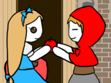 #300 - "Here's an Apple" - Visit the young girl of the Snowy Village with the Red Riding Hood effect equipped.