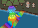 #146 - When you use the teru teru bozu and rainbow effects to make a bridge at the Tribe Settlement